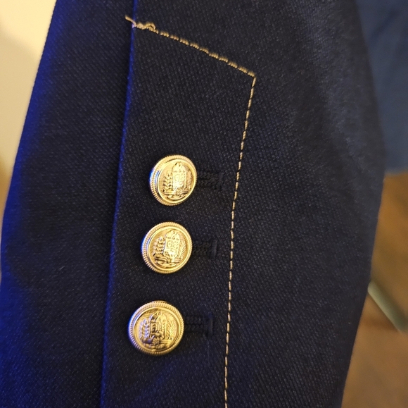 Elie Tahari Midnight Blue Blazer with Gold Button - Picture 5 of 8